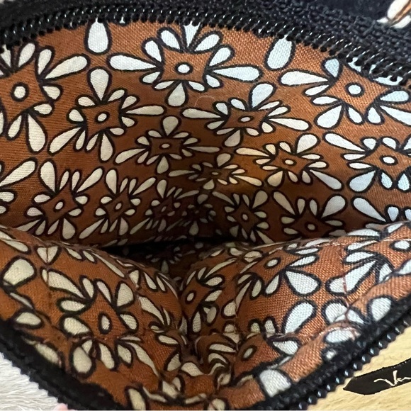 VERA BRADLEY Caffé Latte 2008 Velcro Mini Hipster Crossbody Black Brown Y2K - Picture 4 of 15